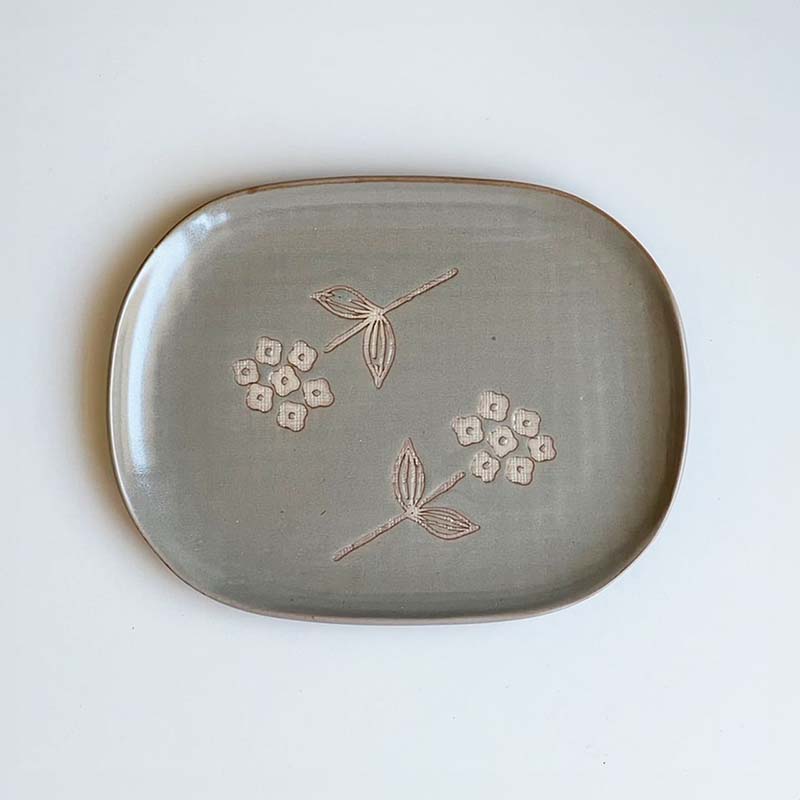 wanohana　大皿（灰）